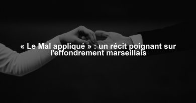 « Le Mal appliqué » : un récit poignant sur l'effondrement marseillais