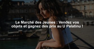 Le Marché des Jeunes : Vendez vos objets et gagnez des prix au U Palatinu !