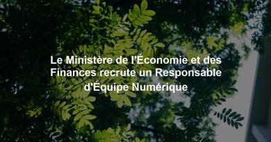 Le Ministère de l'Économie et des Finances recrute un Responsable d'Équipe Numérique
