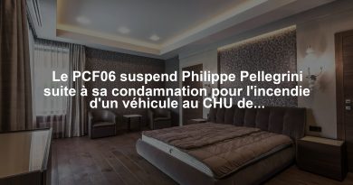 Le PCF06 suspend Philippe Pellegrini suite à sa condamnation pour l'incendie d'un véhicule au CHU de Nice