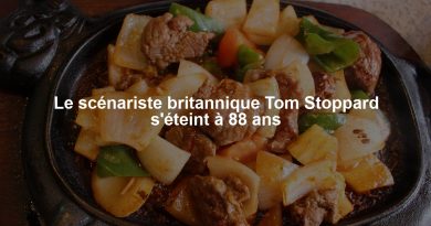 Le scénariste britannique Tom Stoppard s'éteint à 88 ans
