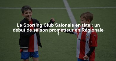 Le Sporting Club Salonais en tête : un début de saison prometteur en Régionale 1
