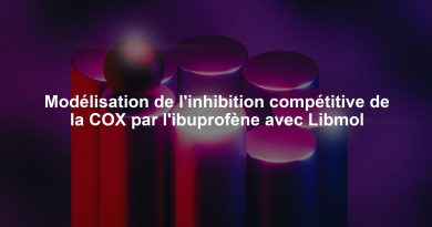 Modélisation de l'inhibition compétitive de la COX par l'ibuprofène avec Libmol