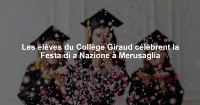 Les élèves du Collège Giraud célèbrent la Festa di a Nazione à Merusaglia