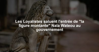 Les Loyalistes saluent l'entrée de "la figure montante" Naïa Wateou au gouvernement