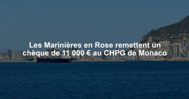 Les Marinières en Rose remettent un chèque de 11 000 € au CHPG de Monaco