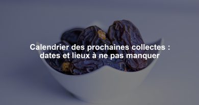 Calendrier des prochaines collectes : dates et lieux à ne pas manquer