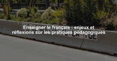 Enseigner le français : enjeux et réflexions sur les pratiques pédagogiques