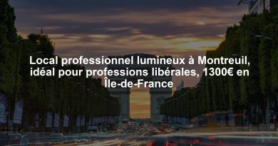 Local professionnel lumineux à Montreuil, idéal pour professions libérales, 1300€ en Île-de-France