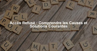Accès Refusé : Comprendre les Causes et Solutions Courantes