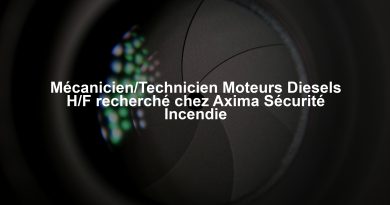 Mécanicien/Technicien Moteurs Diesels H/F recherché chez Axima Sécurité Incendie