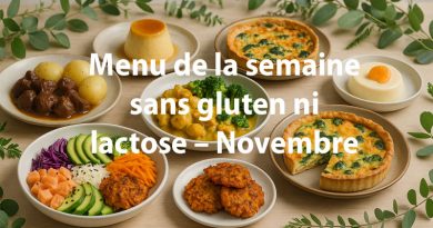 Menu hebdomadaire sans gluten ni lactose pour novembre - Blog Cuisine Saine