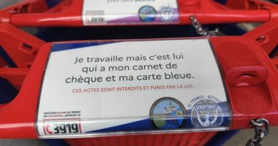 L'amour c'est des roses, pas des bleus : chariots de course contre les violences conjugales