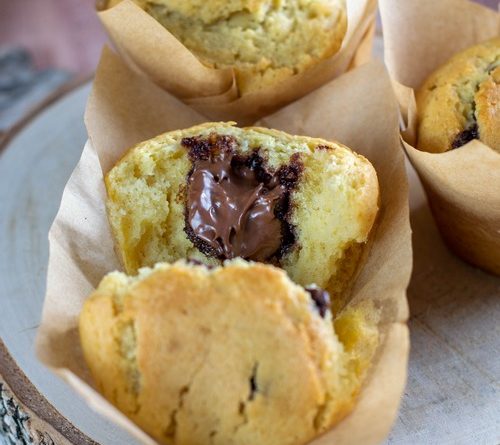 muffins à la pâte à tartiner