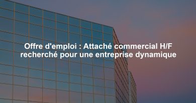 Offre d'emploi : Attaché commercial H/F recherché pour une entreprise dynamique