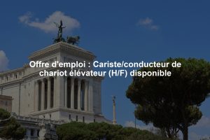 Offre d'emploi : Cariste/conducteur de chariot élévateur (H/F) disponible