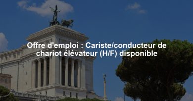 Offre d'emploi : Cariste/conducteur de chariot élévateur (H/F) disponible