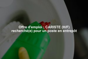 Offre d'emploi : CARISTE (H/F) recherché(e) pour un poste en entrepôt