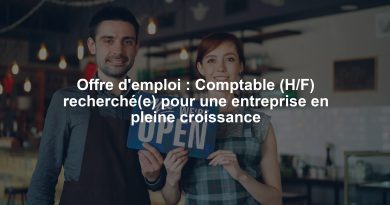 Offre d'emploi : Comptable (H/F) recherché(e) pour une entreprise en pleine croissance