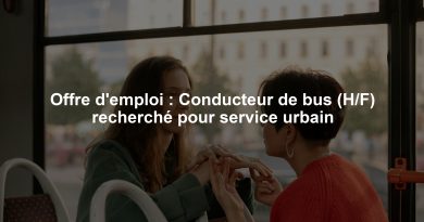 Offre d'emploi : Conducteur de bus (H/F) recherché pour service urbain