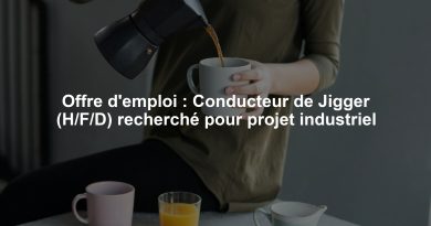 Offre d'emploi : Conducteur de Jigger (H/F/D) recherché pour projet industriel