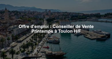 Offre d'emploi : Conseiller de Vente Printemps à Toulon H/F