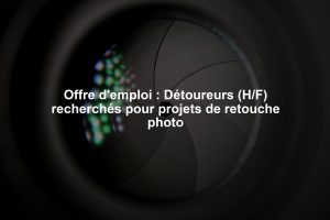 Offre d'emploi : Détoureurs (H/F) recherchés pour projets de retouche photo