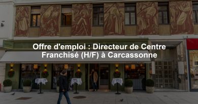 Offre d'emploi : Directeur de Centre Franchisé (H/F) à Carcassonne