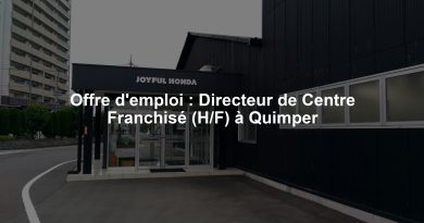 Offre d'emploi : Directeur de Centre Franchisé (H/F) à Quimper