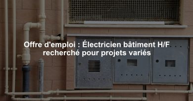Offre d'emploi : Électricien bâtiment H/F recherché pour projets variés