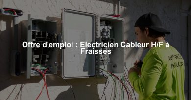 Offre d'emploi : Electricien Cableur H/F à Fraisses