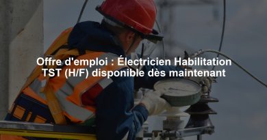 Offre d'emploi : Électricien Habilitation TST (H/F) disponible dès maintenant