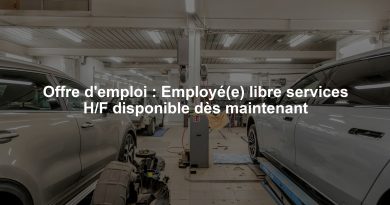 Offre d'emploi : Employé(e) libre services H/F disponible dès maintenant
