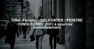 Offre d'emploi : GELCOATER / PEINTRE INDUSTRIEL (H/F) à pourvoir immédiatement