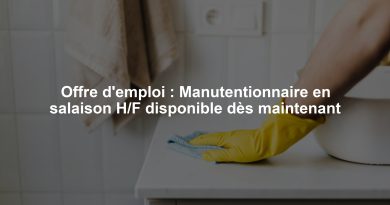 Offre d'emploi : Manutentionnaire en salaison H/F disponible dès maintenant