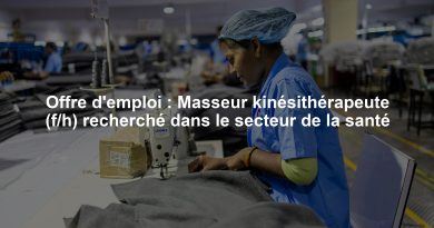 Offre d'emploi : Masseur kinésithérapeute (f/h) recherché dans le secteur de la santé