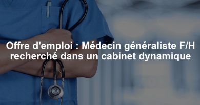 Offre d'emploi : Médecin généraliste F/H recherché dans un cabinet dynamique