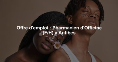 Offre d'emploi : Pharmacien d'Officine (F/H) à Antibes