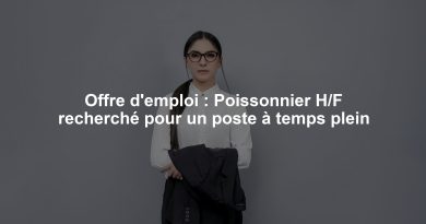 Offre d'emploi : Poissonnier H/F recherché pour un poste à temps plein