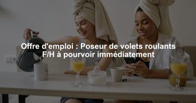 Offre d'emploi : Poseur de volets roulants F/H à pourvoir immédiatement