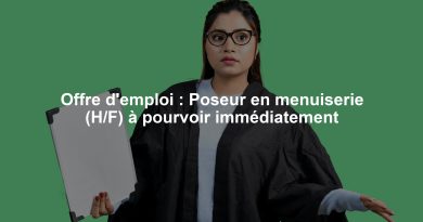 Offre d'emploi : Poseur en menuiserie (H/F) à pourvoir immédiatement