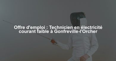Offre d'emploi : Technicien en électricité courant faible à Gonfreville-l'Orcher