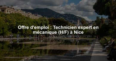 Offre d'emploi : Technicien expert en mécanique (H/F) à Nice