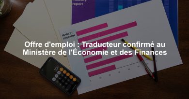 Offre d'emploi : Traducteur confirmé au Ministère de l'Économie et des Finances