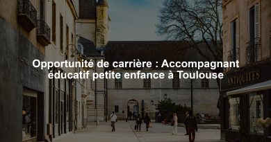 Opportunité de carrière : Accompagnant éducatif petite enfance à Toulouse