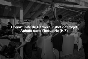 Opportunité de Carrière : Chef de Projet Achats dans l'Industrie (H/F)