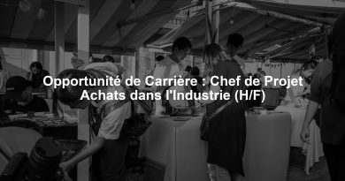 Opportunité de Carrière : Chef de Projet Achats dans l'Industrie (H/F)