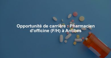 Opportunité de carrière : Pharmacien d'officine (F/H) à Antibes
