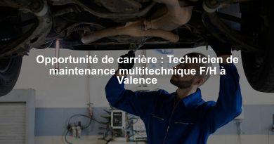 Opportunité de carrière : Technicien de maintenance multitechnique F/H à Valence