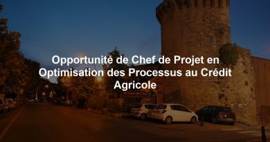Opportunité de Chef de Projet en Optimisation des Processus au Crédit Agricole